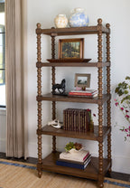 Harper Spindle Wood Decorative Wall Mirror | Prairie Lane - View 4