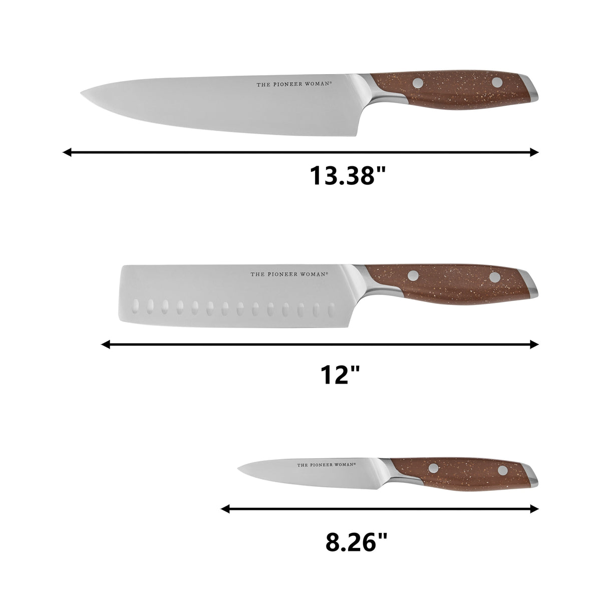 3-Piece Knife Set, Brown Speckle | Prairie Lane - View 8
