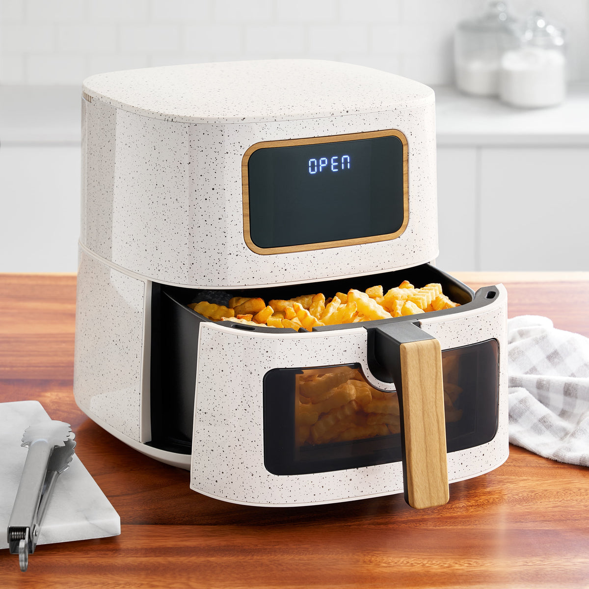 The Pioneer Woman 5.8 Qt Air Fryer, Linen Speckle - Energy Efficient